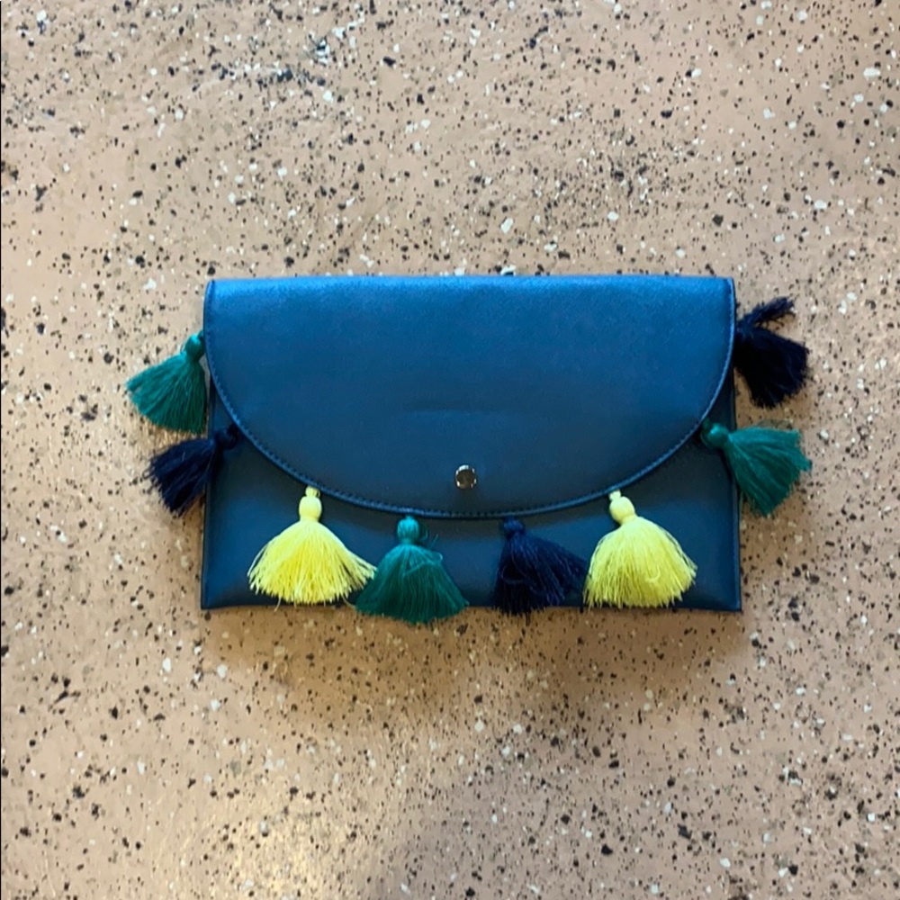 Dark bluish green clutch
